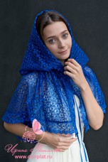 арт.2129 Платок "Надежда"(синий)