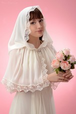 арт.2132 Платок "Надежда"(белый и молочный)