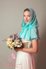 арт.4102 Платок "София"( бирюза)