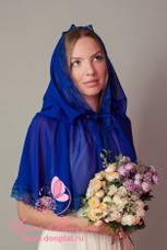 арт.1110 Платок "Вера"(синий)